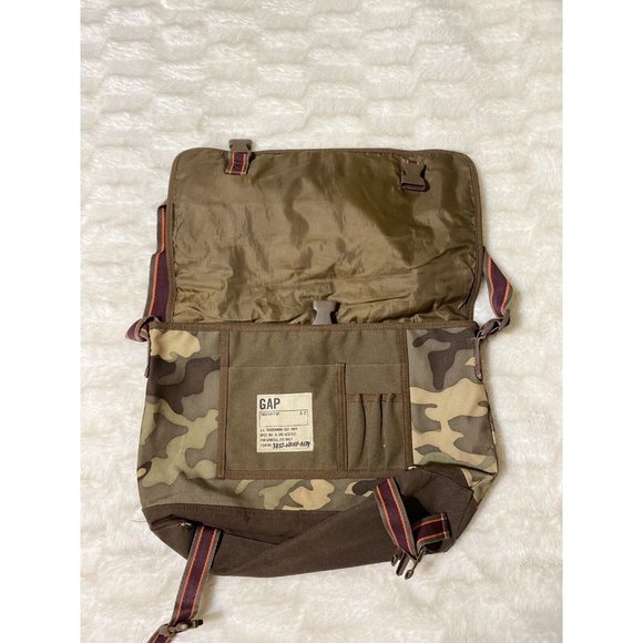 Gap Handbag Shoulder Bag Brown Camo School Distressed See Photo - Picture 6 of 9